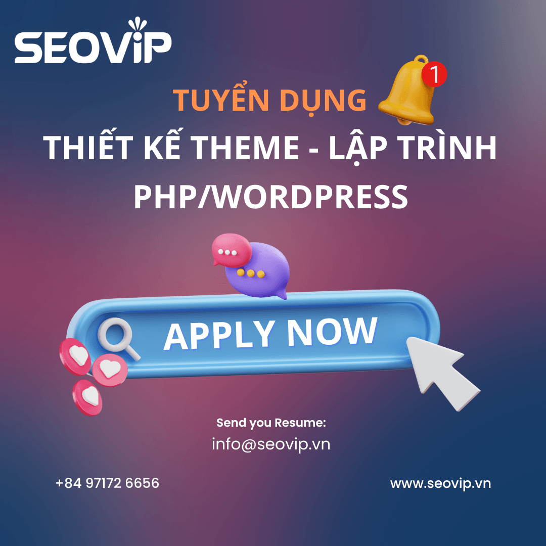 NHÂN VIÊN THIẾT KẾ THEME – LẬP TRÌNH PHP/WORDPRESS