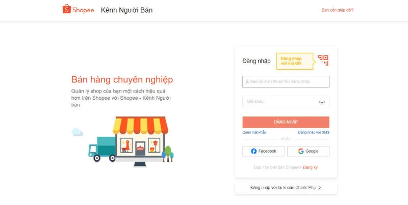 Tạo tài khoản và mở gian hàng