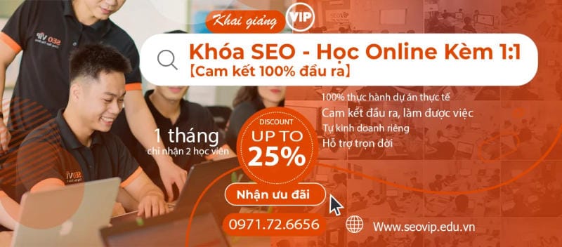 SEOVIP Academy đào tạo SEO thực chiến tại Việt Nam 1:1