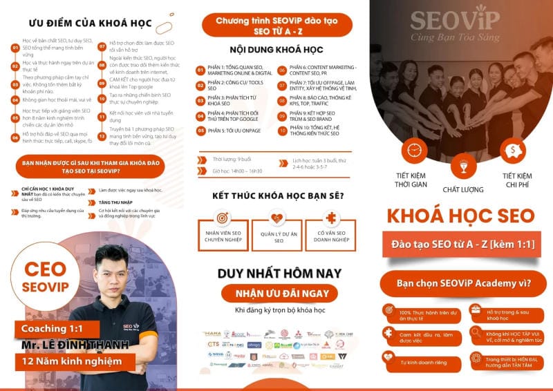 SEOViP Academy là lựa chọn TOP 1-2 cho người muốn học SEO thực chiến thực sự