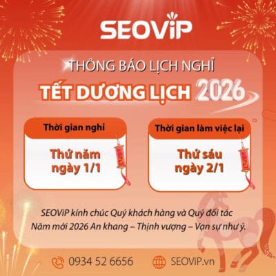 LỊCH NGHỈ TẾT DƯƠNG LỊCH 2026